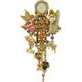 Glass Seaview Moon Rainbow Bridge Angel Pin Pendant (Goldtone)