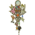 Glass Seaview Moon Rainbow Bridge Angel Pin Pendant (Silvertone)