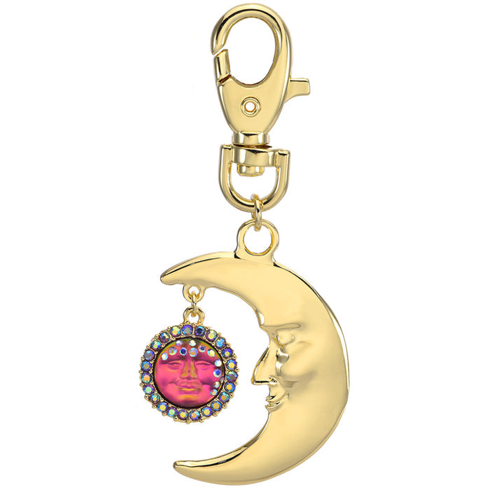 Goddess Mystic Seaview Moon Bag Charm (Goldtone/Mystic Iridis)