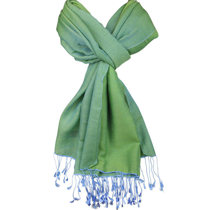 Goddess Pashmina Silk Shawl (Dragon Green)