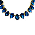 Goddess Teardrop Necklace (Goldtone/Mystic Blue Sphinx)