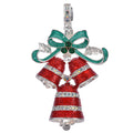 Happy Holiday Bells Magnetic Enhancer (Sterling Silvertone)