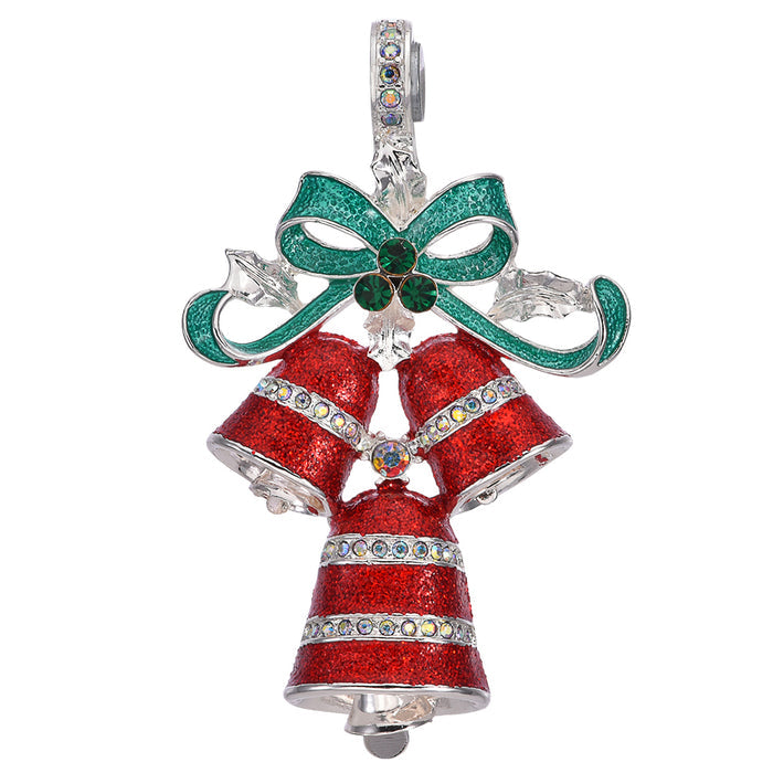 Happy Holiday Bells Magnetic Enhancer (Sterling Silvertone)