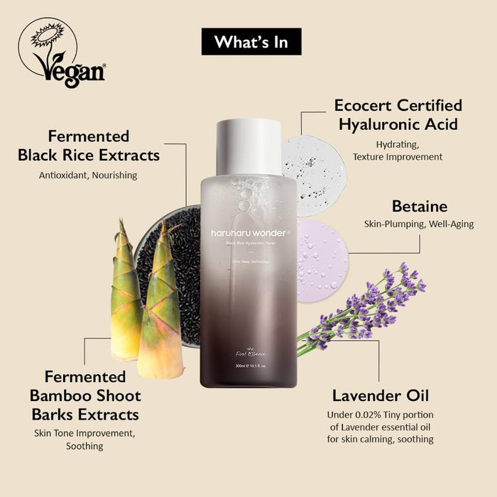 HARUHARU WONDER Black Rice Hyaluronic Toner 150ml 5.07 fl.oz.