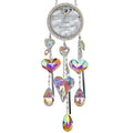 Hearts A Fire Sweetheart Seaview Moon Wind Chime (Sterling Silvertone)