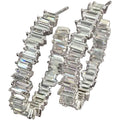 Hestia Inside and Out CZ Small Hoop Pierced Earrings (Silvertone)