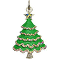 Holiday Delight Tree Open Ring Charm (Sterling Silvertone)