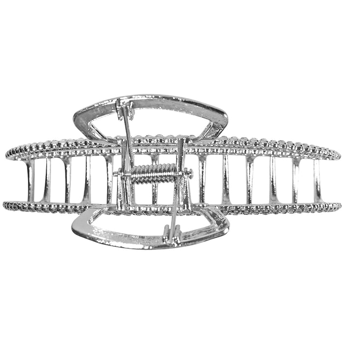 Holiday Magic Hair Claw Clip (Sterling Silvertone/Icy Clear Crystal)