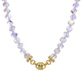 Hollywood Crystal Magnetic Necklace (Goldtone/Crystal Aurora Borealis)