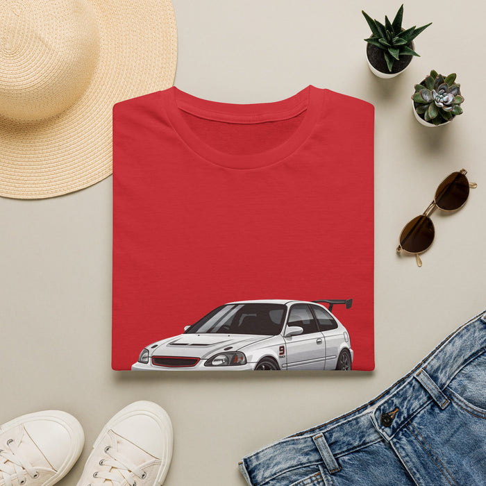 Honda Civic EK Hatchback T-Shirt — JDM Race Car Graphic Tee | MPM Tuning Design