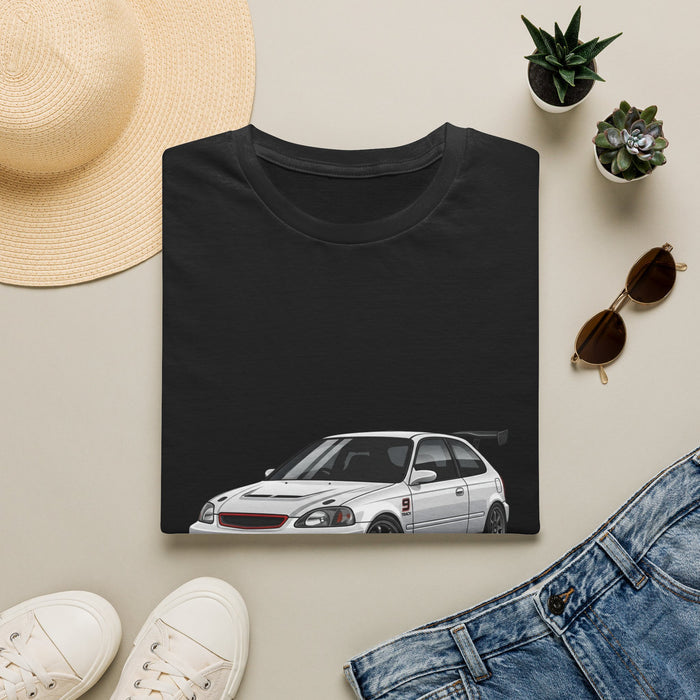 Honda Civic EK Hatchback T-Shirt — JDM Race Car Graphic Tee | MPM Tuning Design