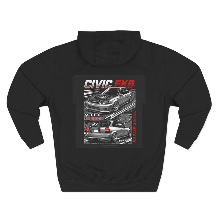 Honda Civic EK9 VTEC Legend Hoodie — JDM Racing Car Graphic Fleece | MPM Tuning Design