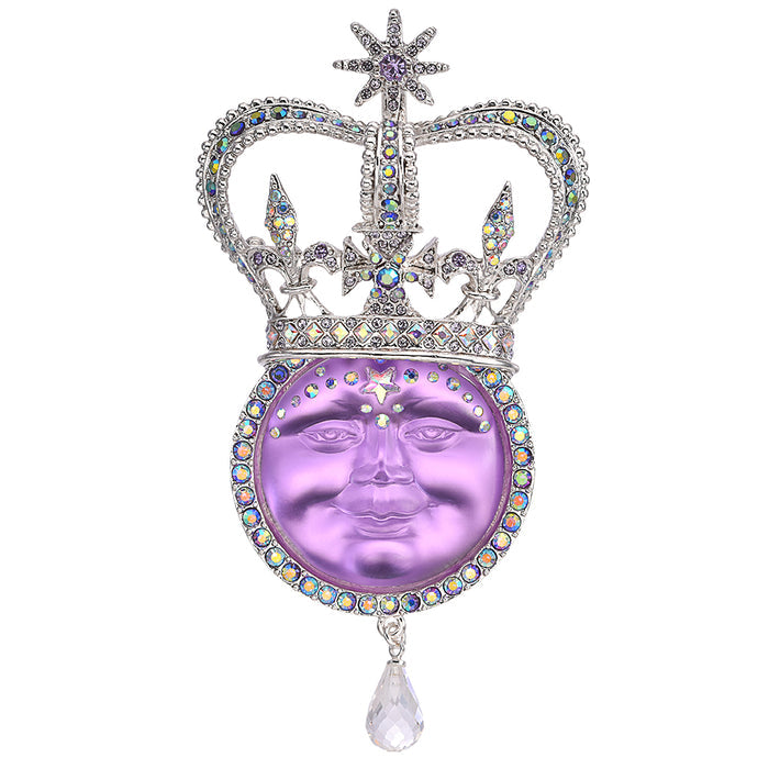 Illusion Venus Seaview Moon Queen Of Fairyland Pin Pendant (Sterling Silvertone/Violet)