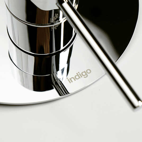 Indigo Alisa Bath/Shower Mixer With Diverter Chrome | Shiny chrome taps online at The Blue Space