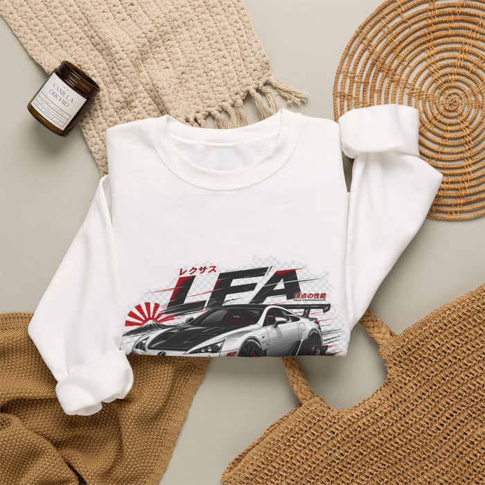 JDM Racing Car Crewneck Sweatshirt — LEA Sports Car Graphic | MPM Tuning Design