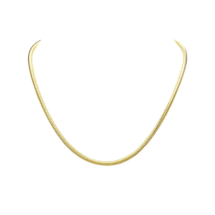 Joyful Delight 3mm Snake Chain 18" Necklace (Goldtone)