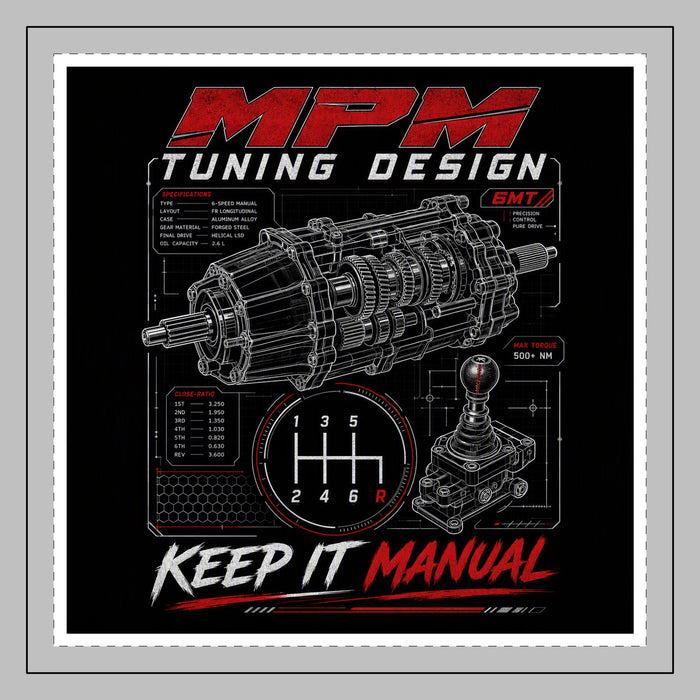 Keep It Manual Pillowcase — Gearbox Shift Pattern Pillow Cover | MPM Tuning Design