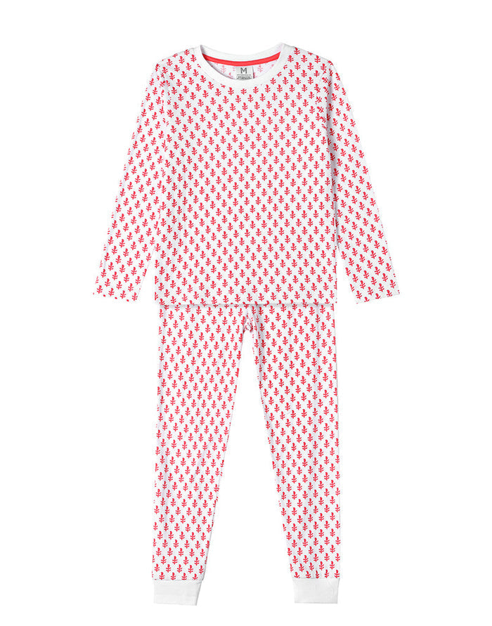 Kids Cotton Pyjamas - Pink City Print