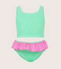 Kids Duo Olive Bikini - Lime/Pink
