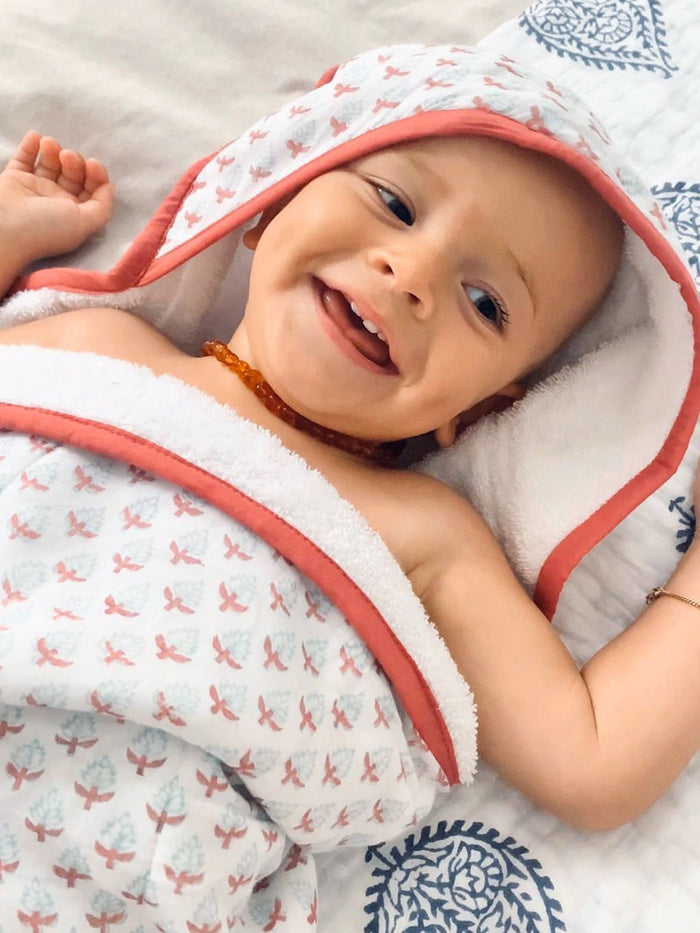 Kids Hooded Towel - Miami Print