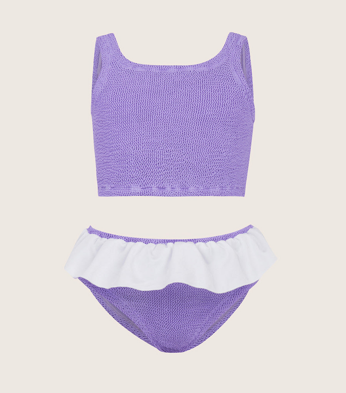 Kids Olive Bikini - Lilac/White
