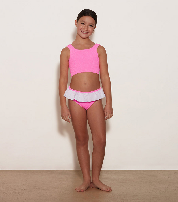 Kids Olive Bikini - Pink/White