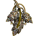 Lavish Leaf Scarf Dress Clip (Goldtone)