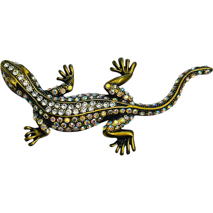 Leaping Lizard Pin (Brass Ox)