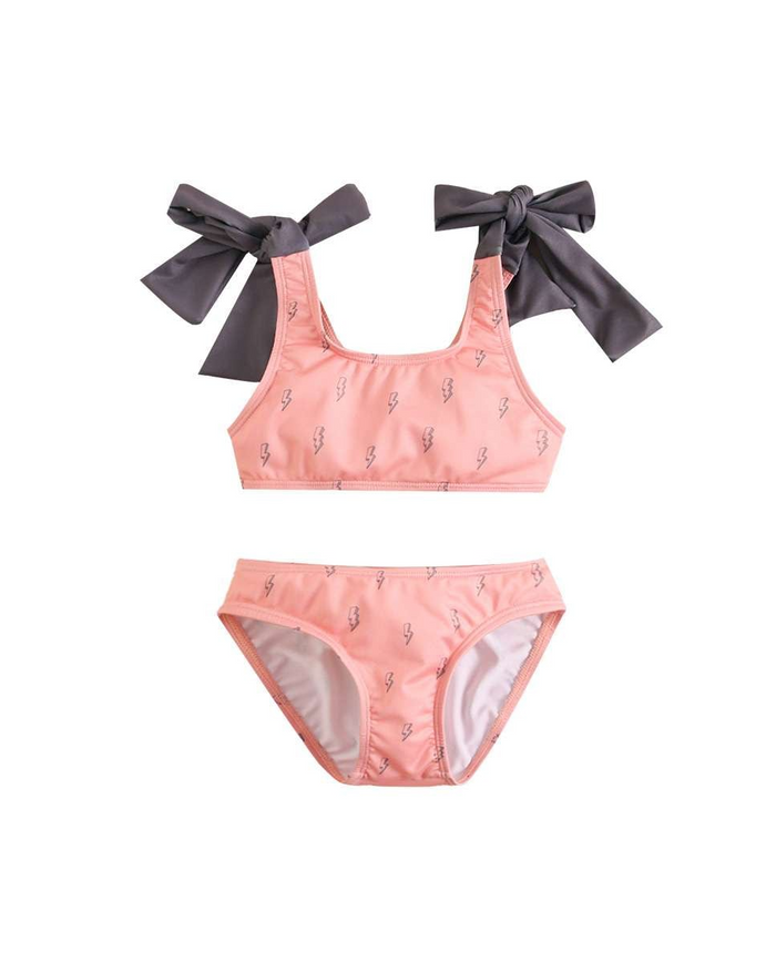 Lightening Bolt Tie Shoulder Bikini