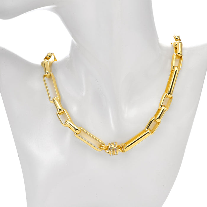 Links Of Love Magnetic Necklace (Goldtone)