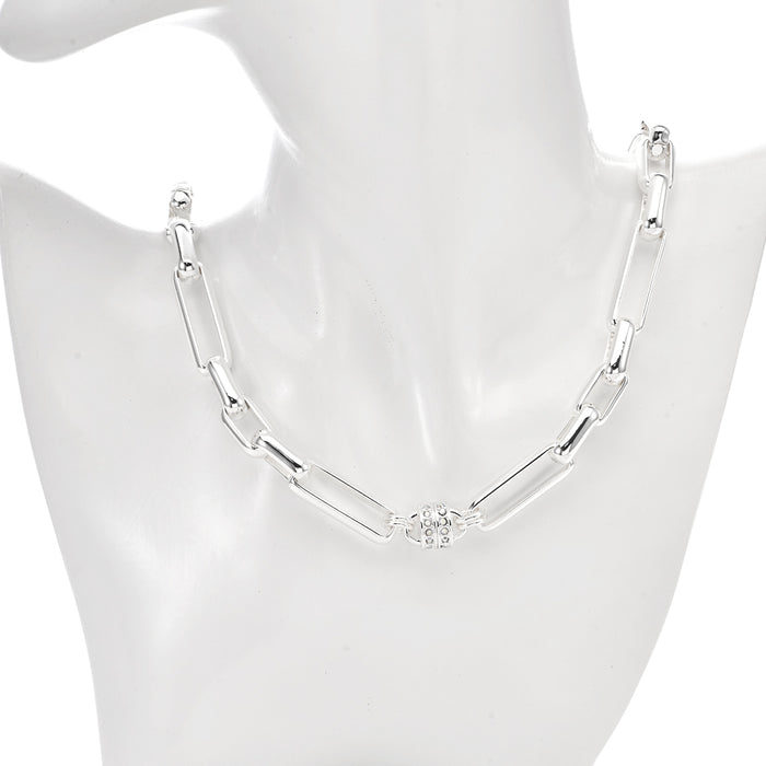 Links Of Love Magnetic Necklace (Sterling Silvertone)