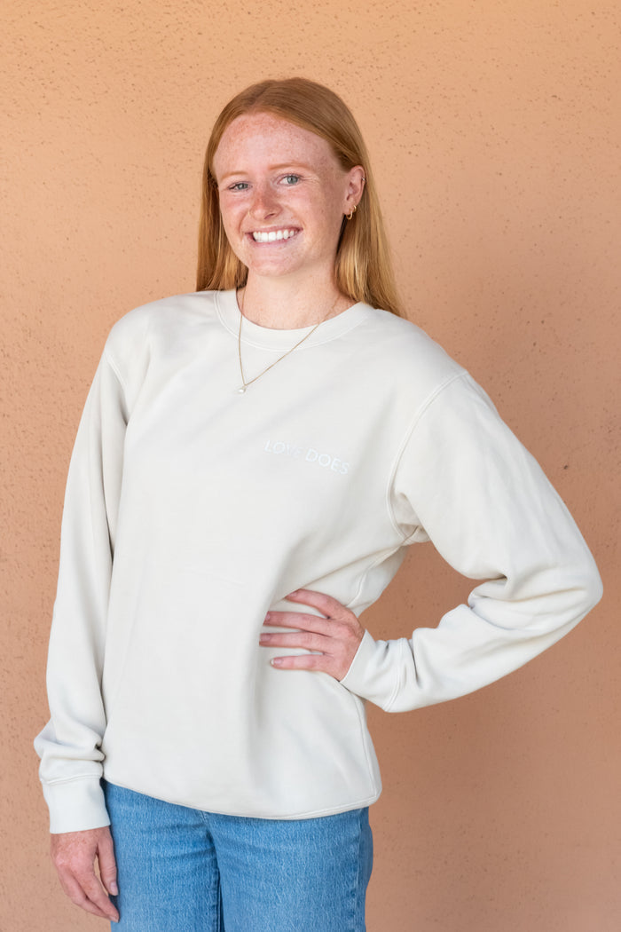 Love Does Crewneck Sweatshirt