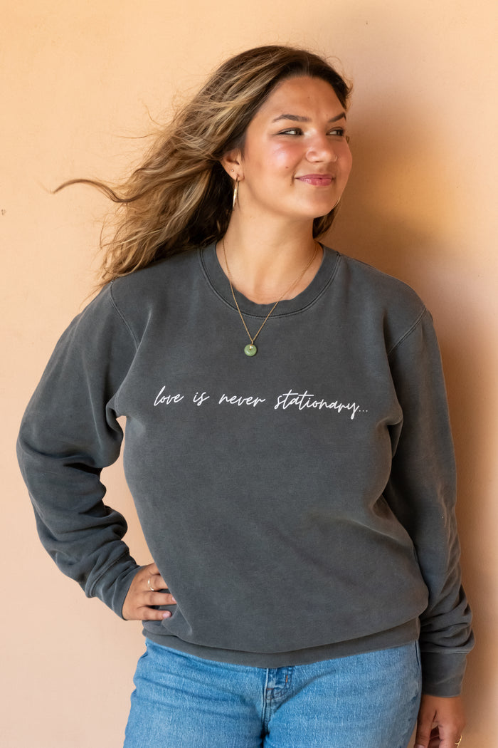 Love Is Never Stationary Crewneck