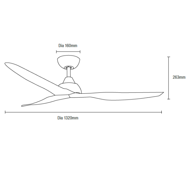 Martec Avoca Smart 52in 132cm DC Ceiling Fan - White and Oak