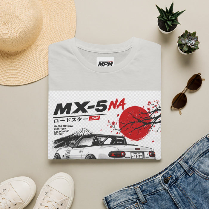 Mazda MX-5 NA Retro Racing T-Shirt — Japanese Sun Track Day Tee | MPM Tuning Design