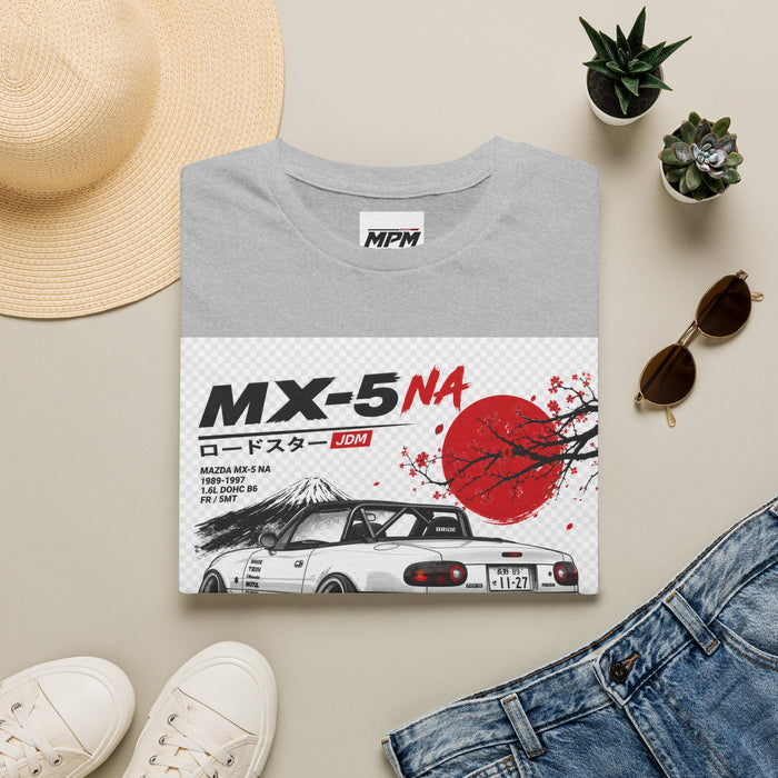 Mazda MX-5 NA Retro Racing T-Shirt — Japanese Sun Track Day Tee | MPM Tuning Design