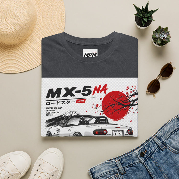 Mazda MX-5 NA Retro Racing T-Shirt — Japanese Sun Track Day Tee | MPM Tuning Design
