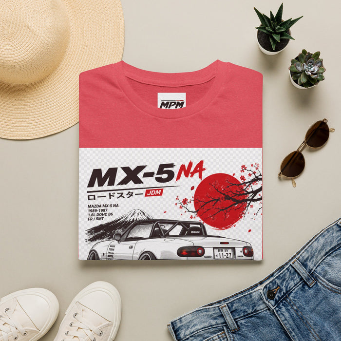 Mazda MX-5 NA Retro Racing T-Shirt — Japanese Sun Track Day Tee | MPM Tuning Design