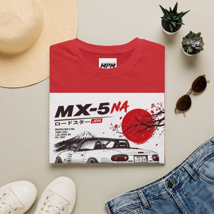 Mazda MX-5 NA Retro Racing T-Shirt — Japanese Sun Track Day Tee | MPM Tuning Design