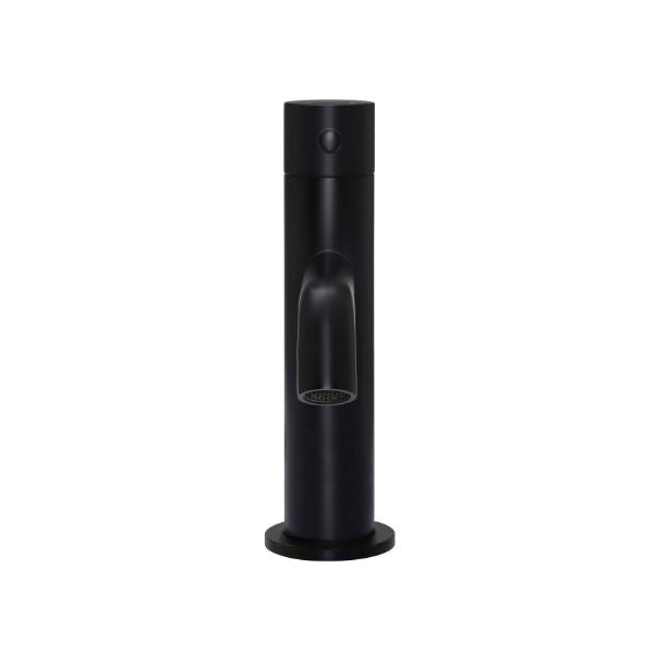 Meir Piccola Basin Mixer - Matte Black in front view - The Blue Space