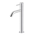 Meir Piccola Tall Basin Mixer - Chrome in side angel view - The Blue Space