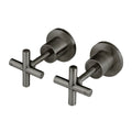 Meir Round Cross Handle Jumper Valve Wall Top Assemblies Shadow - The Blue Space
