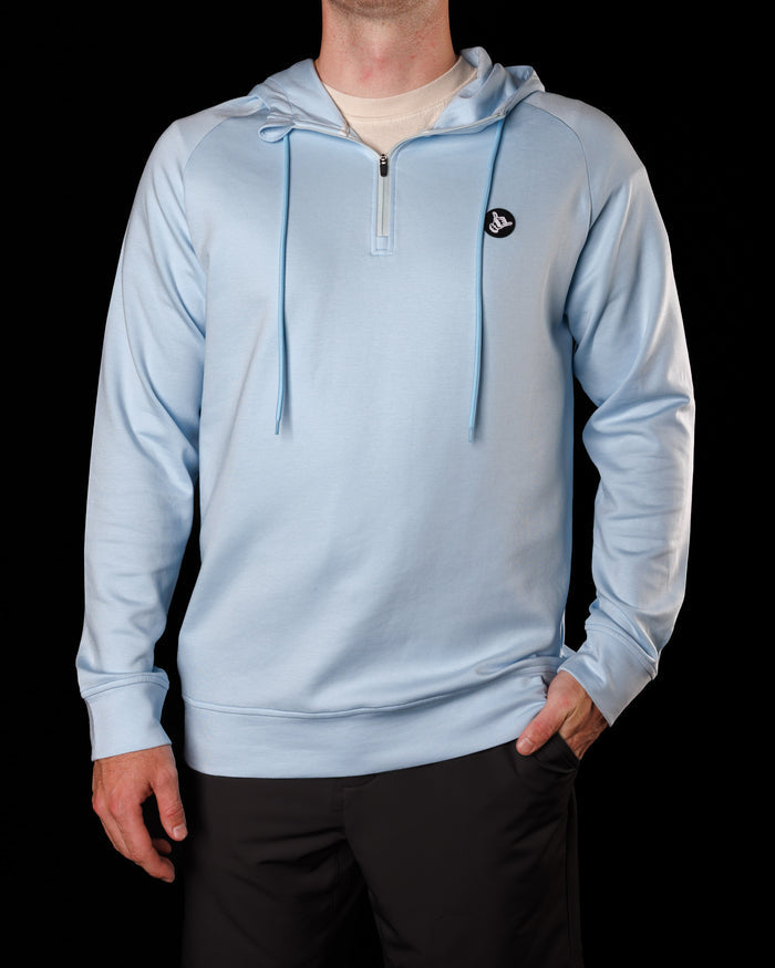 Men's Ultra Q-Zip Hoodie - Sky