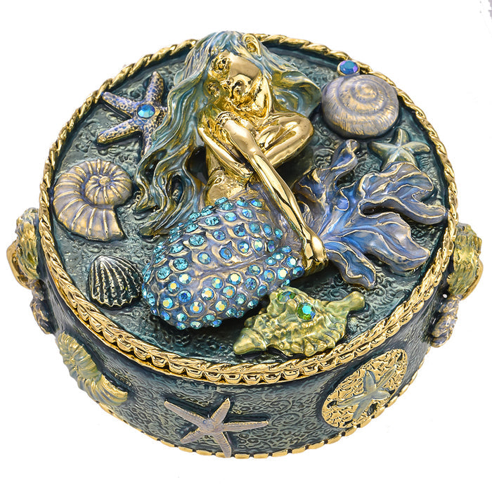 Mermaid Oceana Memory Box (Goldtone)