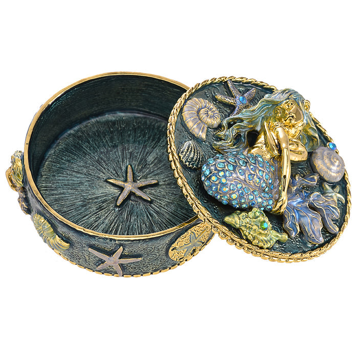 Mermaid Oceana Memory Box (Goldtone)