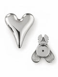Metal Heart Button Cover Set
