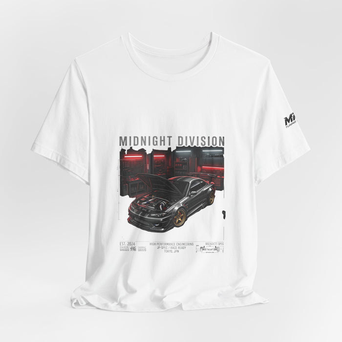 Midnight Division Tee — Retro Racing Graphic T-Shirt