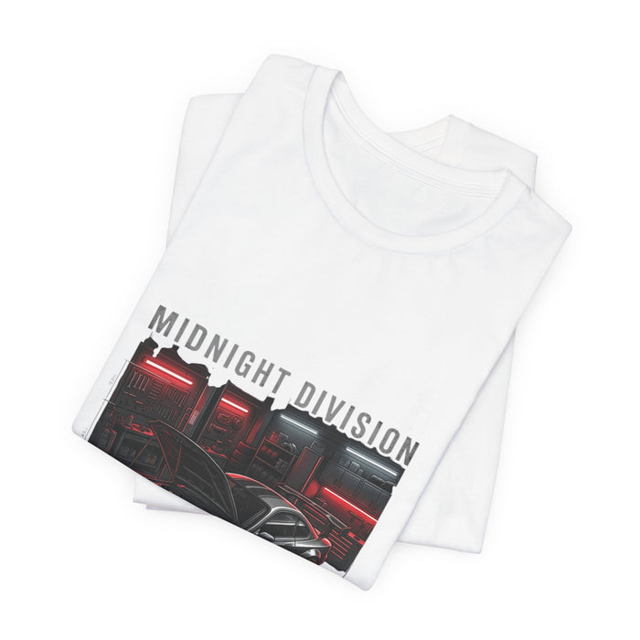 Midnight Division Tee — Retro Racing Graphic T-Shirt