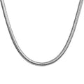 Milano Sensuous Snake 18” 4mm Chain Necklace (Sterling Silvertone)
