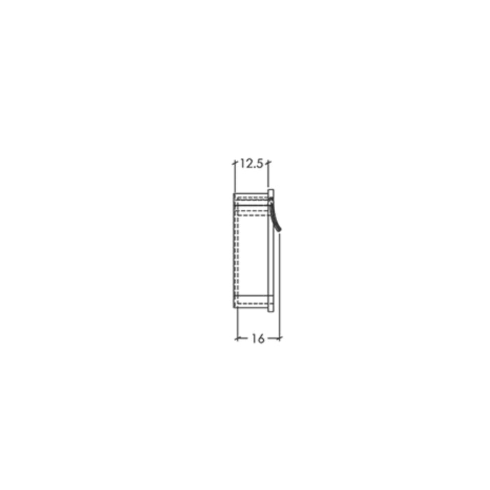 Line Drawing 3 Momo Handles Fold Flush Pull Handle 128mm Matt Black F0542.128.MBL - The Blue Space